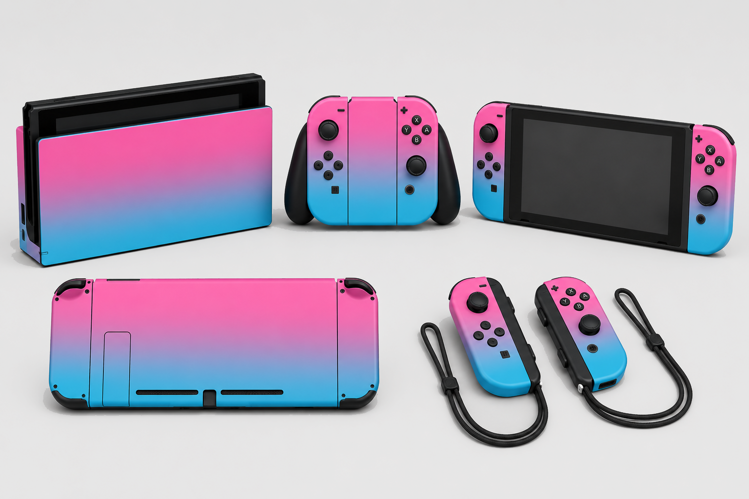 Premium skins for Nintendo Switch V1 & V2 consoles, docks, and Joy-Cons.