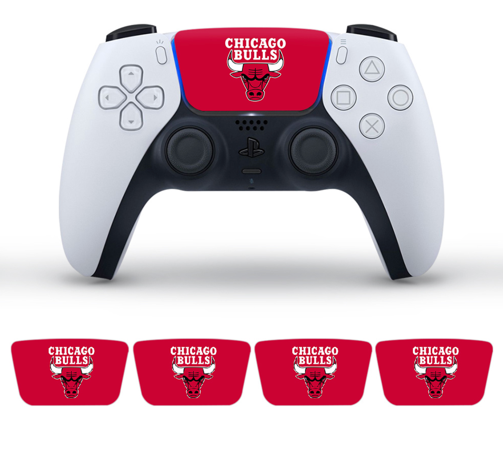 Chicago basketball inspired PS5 DualSense controller touchpad skin decal set