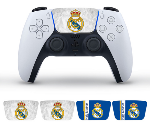 Madrid football inspired PS5 DualSense controller touchpad skin decal set