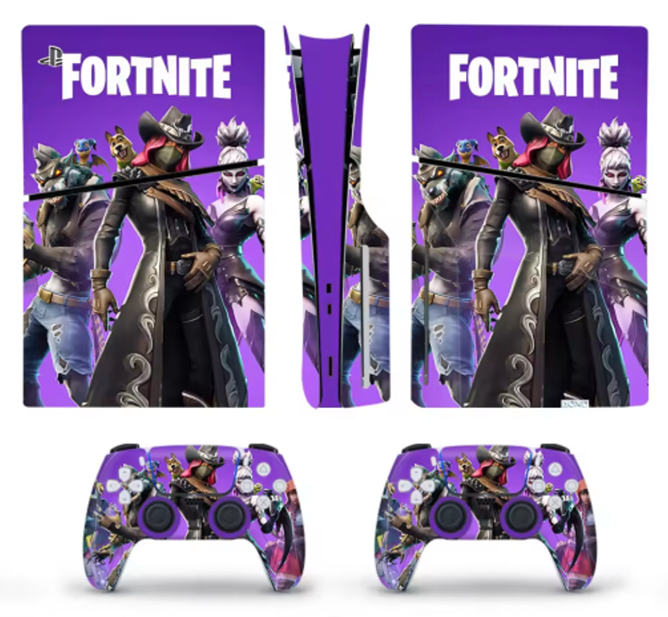 PS5 Console & Controller Skin – Purple Battle Royale (Disc & Digital)