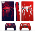 PS5 console and controller skin red spider web icon design