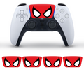 Spider mask PS5 DualSense controller touchpad skin in red and black design