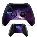 Galaxy space themed skin for Xbox controller with purple and cosmic design