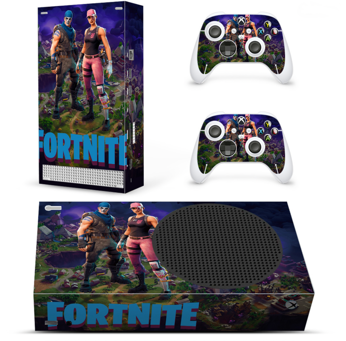 Xbox Series S battle royale squad inspired skin with matching controller skin set