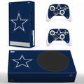 Xbox Series S blue star sports themed skin with matching controller skin set