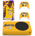 Xbox Series S purple and gold athlete tribute skin with number design and matching controller skin set