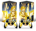 Xbox Series X golden energy anime style skin with matching controller skin set